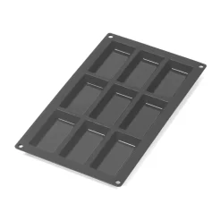 Molde financier silicona Lékué 9 cav., Negro