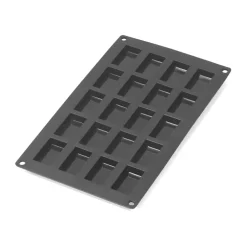 Molde financier silicona Lékué 20 cav., Negro