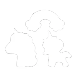 Moldes de galletas de unicornio Nordwik 3 piezas, Acero inoxidable