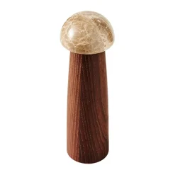 Molinillo de sal y pimienta Yami M, Madera de fresno carbonizada-mármol