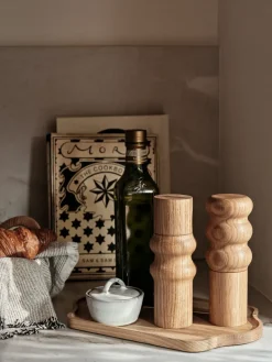 Molino de sal y pimienta Edgar 20 cm, Natural-roble aceitado