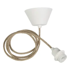 Montura para lámpara de techo Watt & Veke cable recubierto de tela, Natur