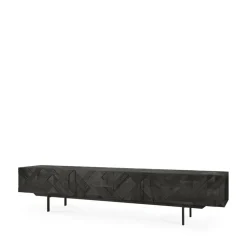 Mueble multimedia Graphic, Black 242 cm