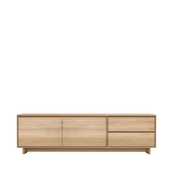 Mueble multimedia Wave 60x210 cm, Roble con aceite duro encerado