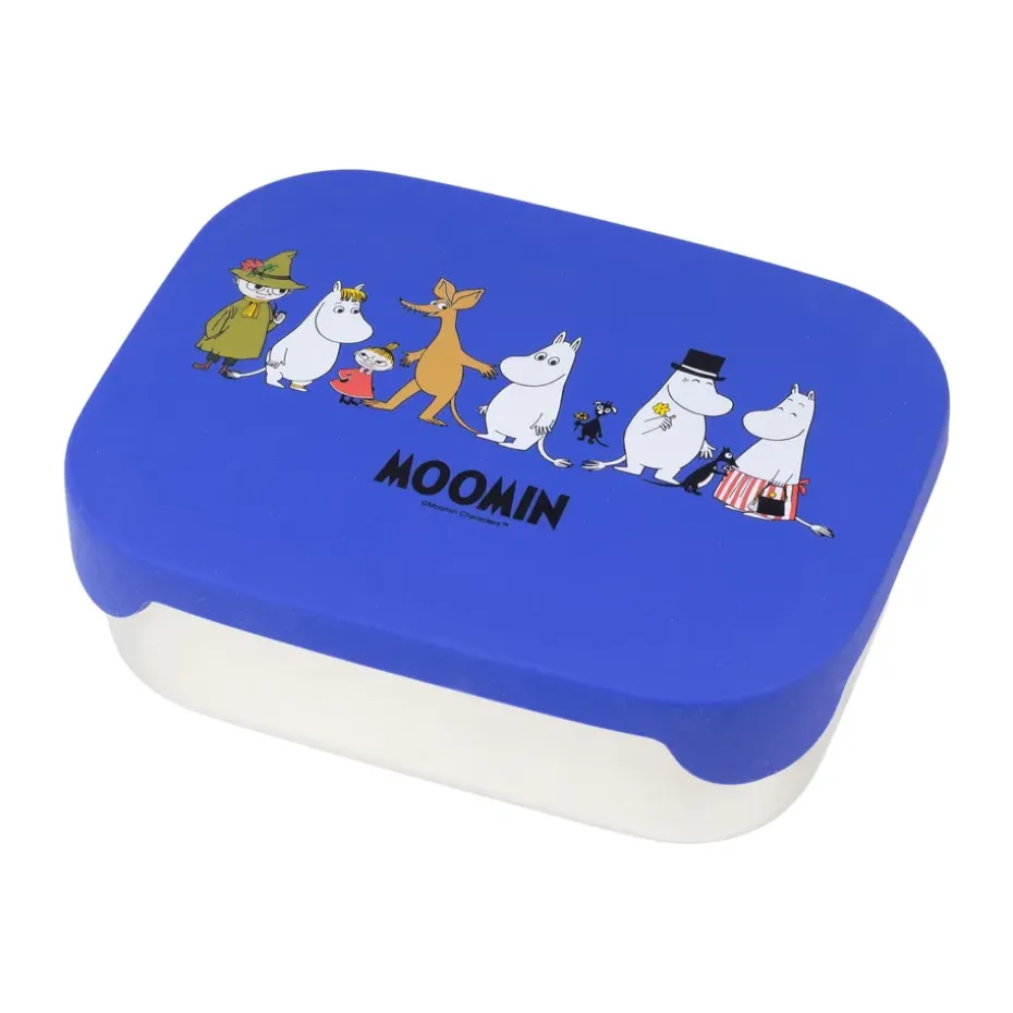 Mumin Family fiambrera de metal 13x17 cm, Azul