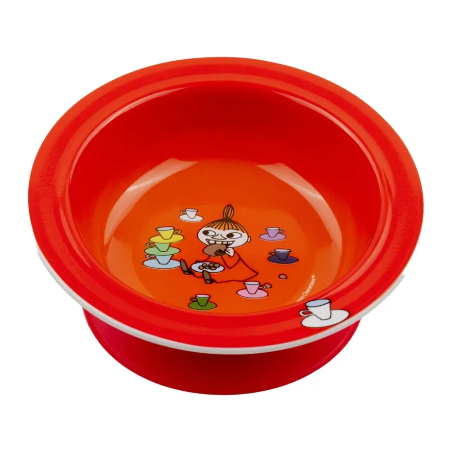 Mumin Lilla My plato con ventosa Ø15,5 cm, Rojo