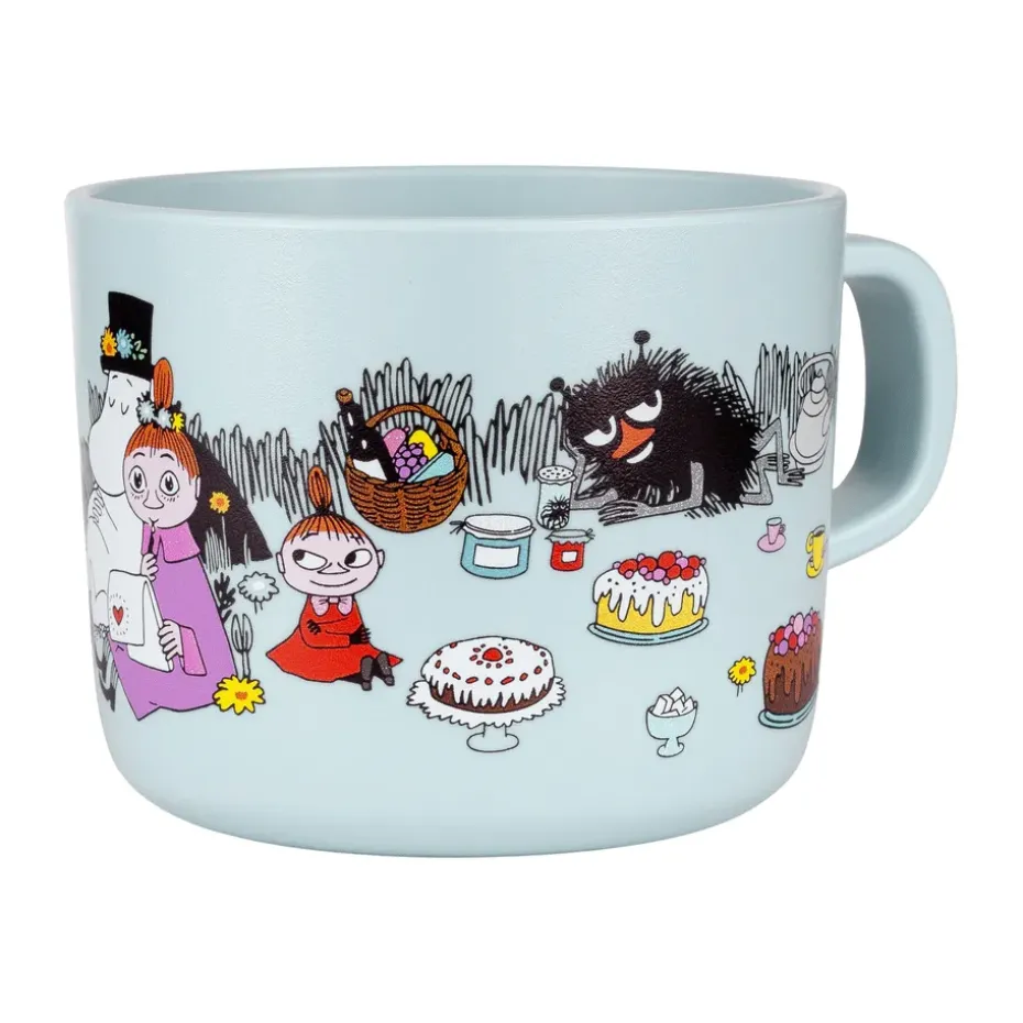 Mumin Picknick taza 25 cl, Azul claro