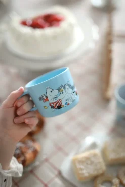 Mumin Picknick taza 25 cl, Azul claro