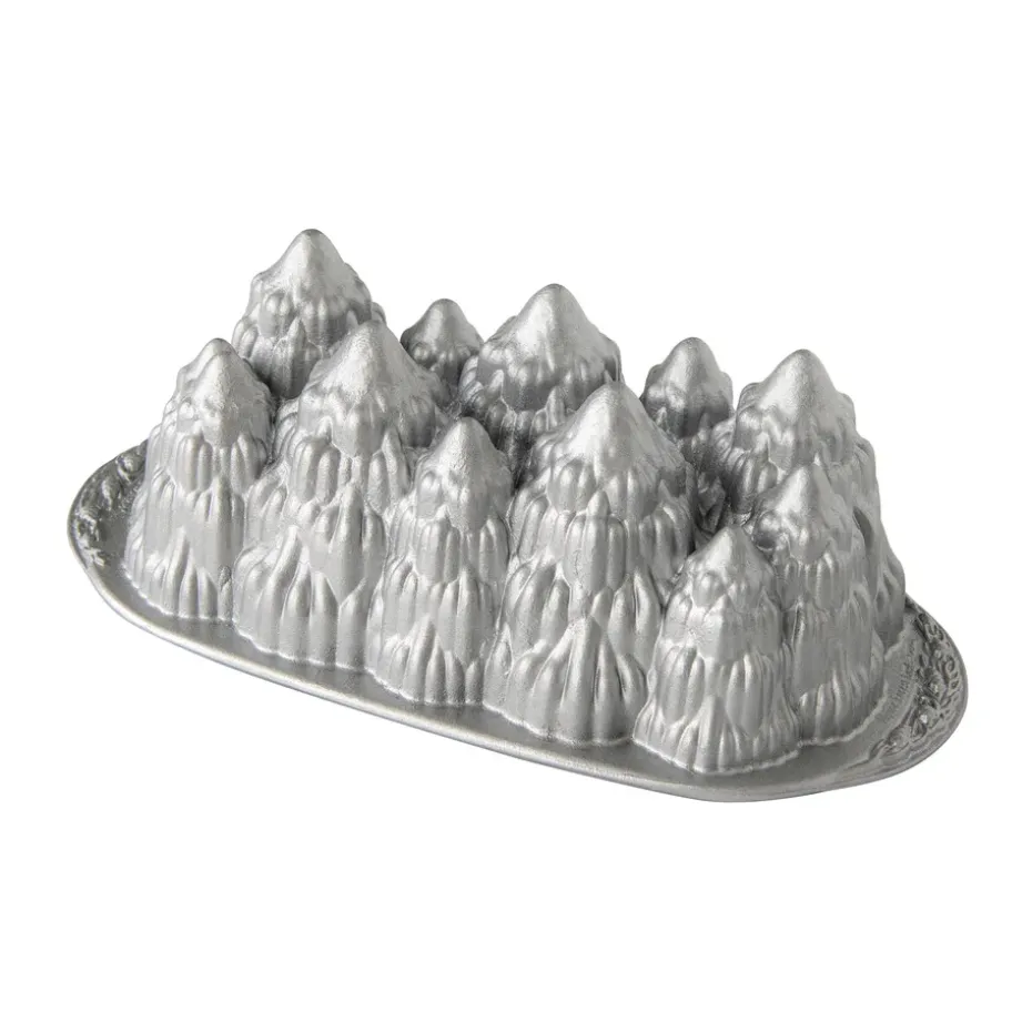 Nordic Ware Alpine Forest molde para hornear, Plata