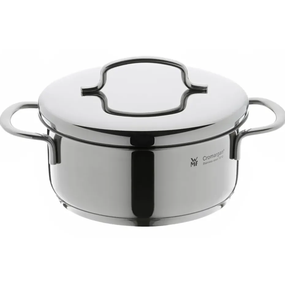 Olla con tapa Mini baja 14 cm, acero inoxidable