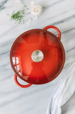 Olla de hierro fundido esmaltada Gretl 4 L, rojo