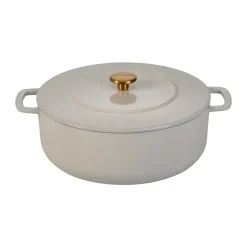 Olla de hierro fundido esmaltada Combekk Enameled Ø28 cm , Pomo sand-gold