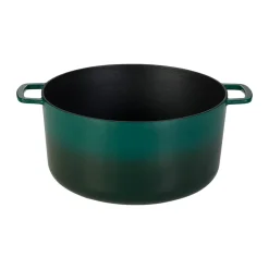 Olla de hierro fundido esmaltada Combekk Enameled Ø32 cm, Holly Green-pomo gold