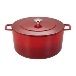 Olla de hierro fundido esmaltada Combekk Enameled Ø32 cm, Pomo cherry-silver