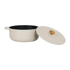 Olla de hierro fundido esmaltada Combekk Enameled Ø24 cm , Pomo sand-gold