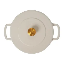 Olla de hierro fundido esmaltada Combekk Enameled Ø24 cm , Pomo sand-gold