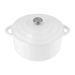 Olla de hierro fundido Nordwik redonda 5 l, Blanco