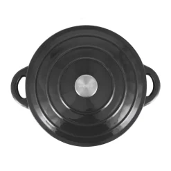 Olla de hierro fundido Nordwik redonda 5 l, Negro-plateado