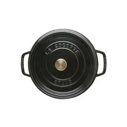 Olla de hierro fundido Staub redonda 3,8 l, negro