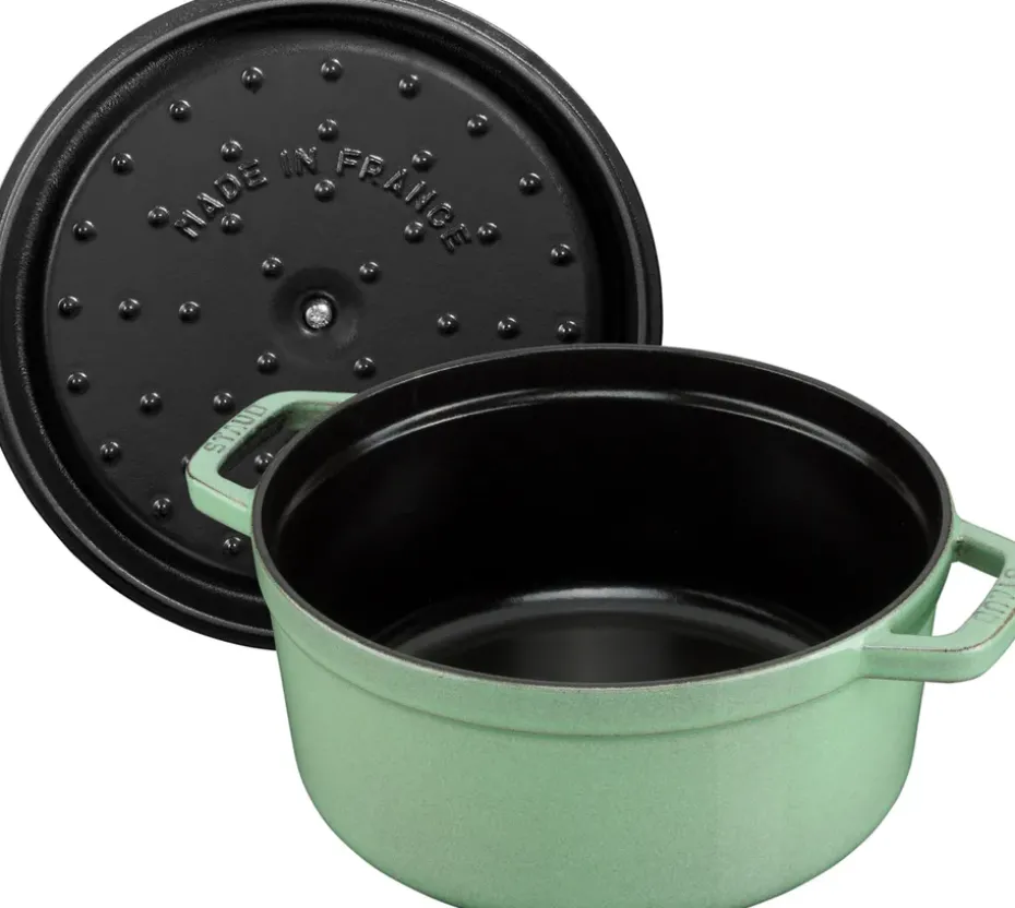 Olla de hierro fundido Staub redonda 3,8 l, Salvia