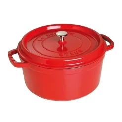 Olla de hierro fundido Staub redonda 6,7 l, rojo