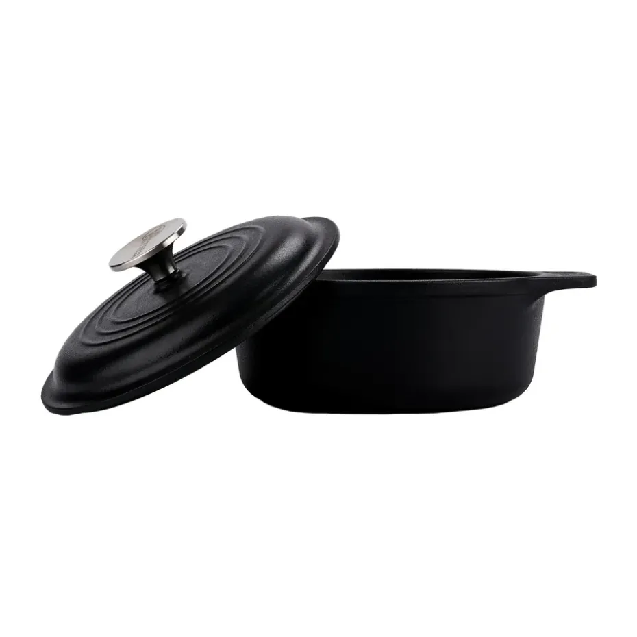 Olla de hierro fundido Victoria, previamente curada, 1,9 L