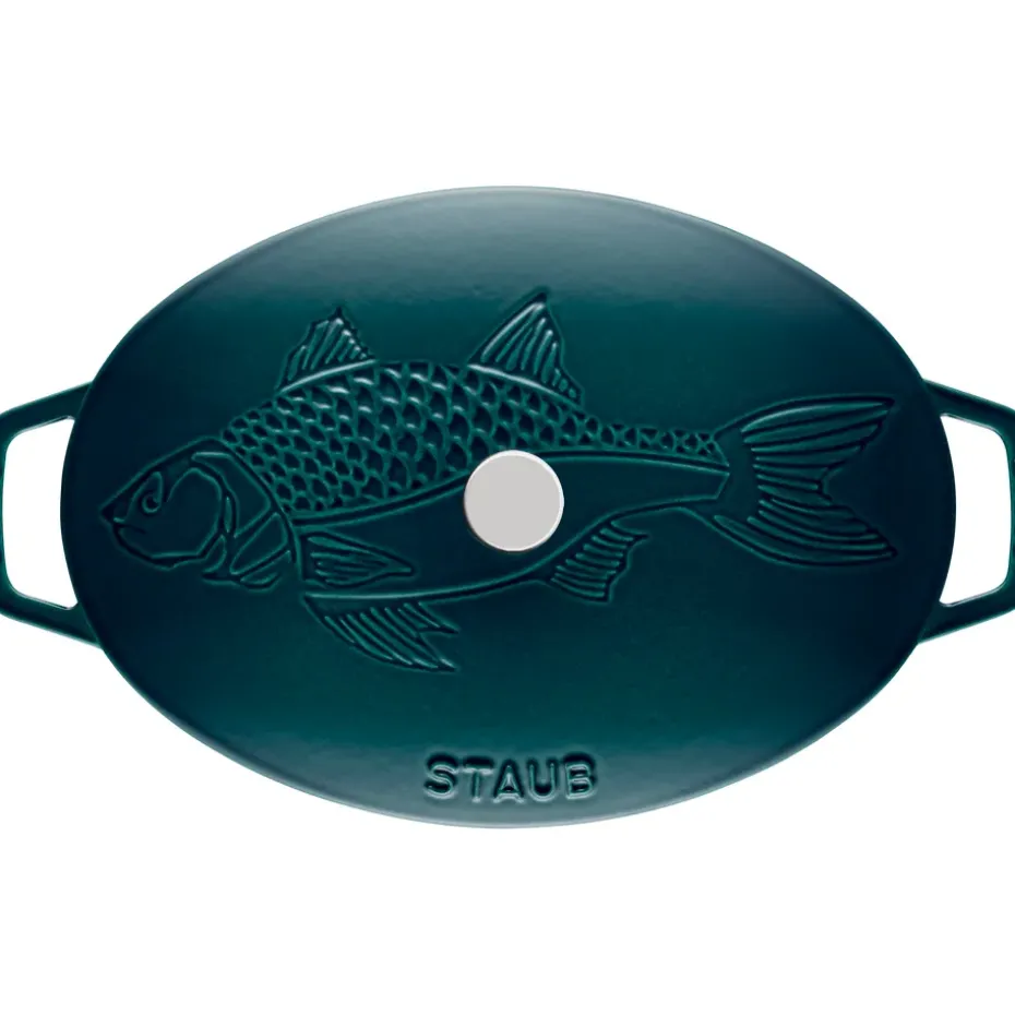 Olla La Mer ovalada, tres capas de esmalte, 32 cm