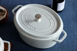 Olla ovalada Staub White Truffle, 8 l