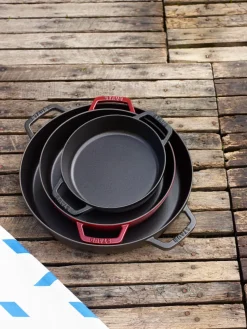 Paella de hierro fundido Staub con 2 asas Ø34 cm, Negro