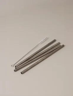 Pajitas reutilizables Stelton 4-pack, Steel