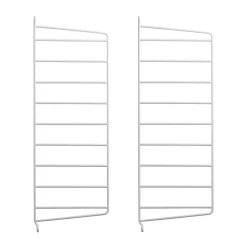 Panel de pared String, Blanco, 50x20 cm, paquete de 2