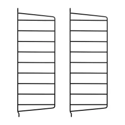 Panel de pared String, Negro, 50x20 cm, paquete de 2