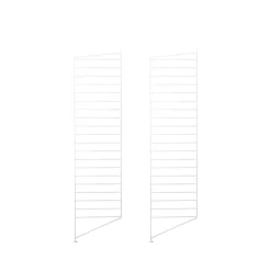 Panel de suelo String, Blanco, 115x30 cm, paquete de 2