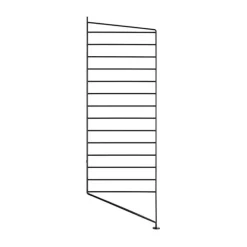 Panel de suelo String, Negro, 85x30cm, paquete de 1