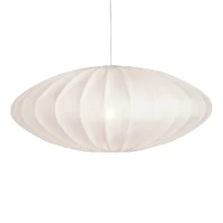 Pantalla de lámpara Ellipse P65 cm lino, blanco