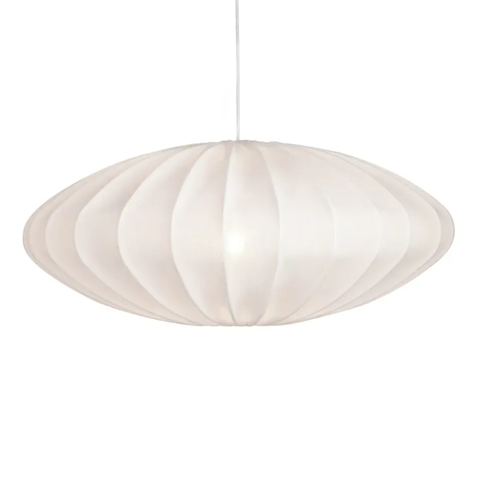 Pantalla de lámpara Ellipse P65 cm lino, blanco