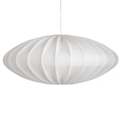 Pantalla de lámpara Ellipse P65 cm lino, blanco