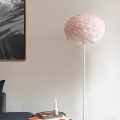 Pantalla de lámpara Eos rosa claro, Ø 45 cm