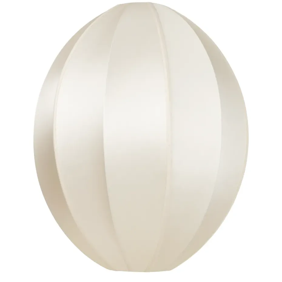 Pantalla de lámpara Indochina Classic Oval L, Offwhite