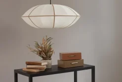 Pantalla de lámpara Indochina Classic UFO, Offwhite-amber