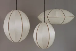 Pantalla de lámpara Indochina Classic UFO, Offwhite-amber