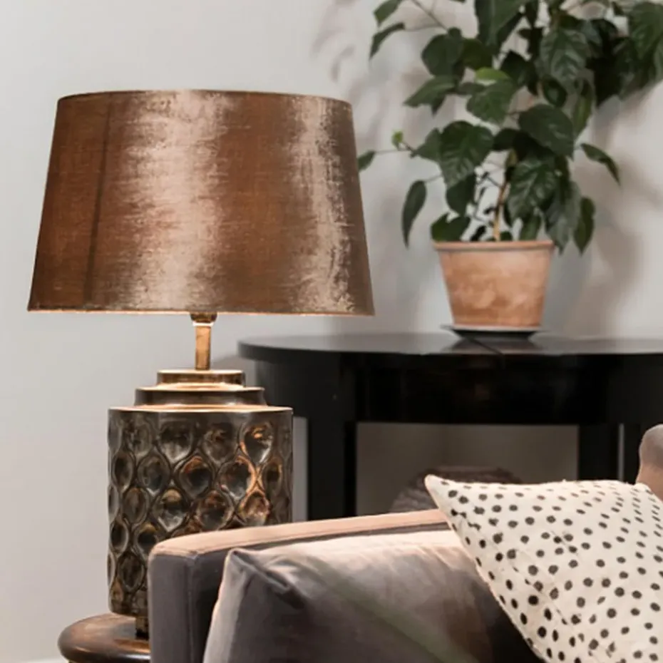 Pantalla de lámpara Lola 33 cm, oro