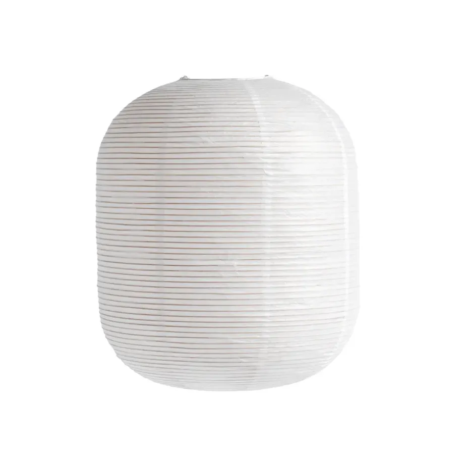 Pantalla de lámpara Paper Shade ovalada, blanco
