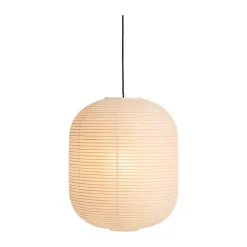 Pantalla de lámpara Paper Shade ovalada, blanco