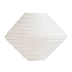 Pantalla de lámpara Paper Shade Diamond, Classic white, Ø50 cm