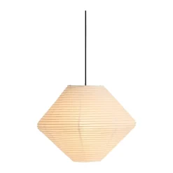 Pantalla de lámpara Paper Shade Diamond, Classic white, Ø50 cm