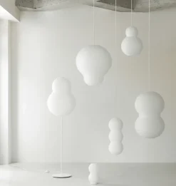 Pantalla de lámpara Puff Multitude 23x60 cm, Blanco