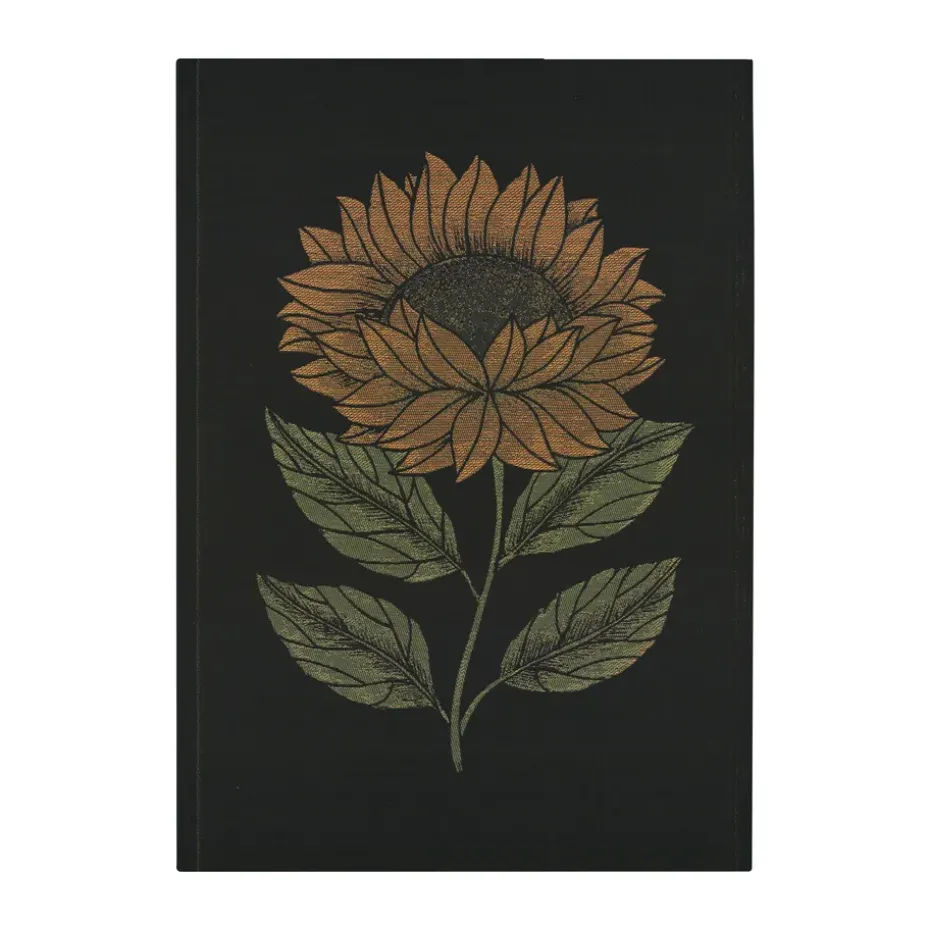 Paño de cocina Helia 48x70 cm, Negro-amarillo