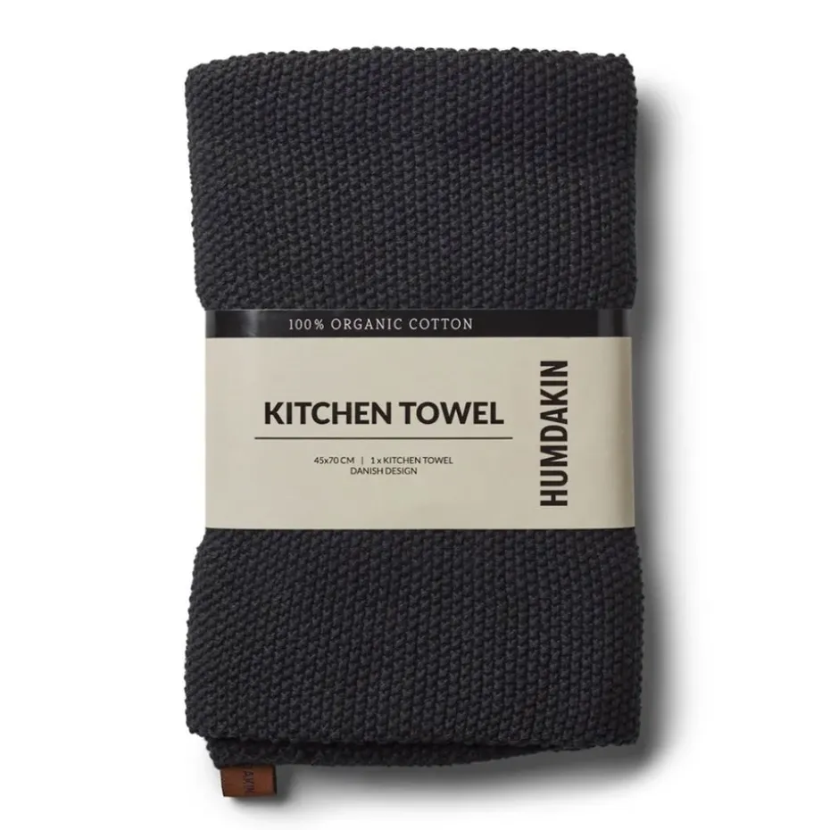 Paño de cocina Humdakin Knitted 45x70 cm, Coal
