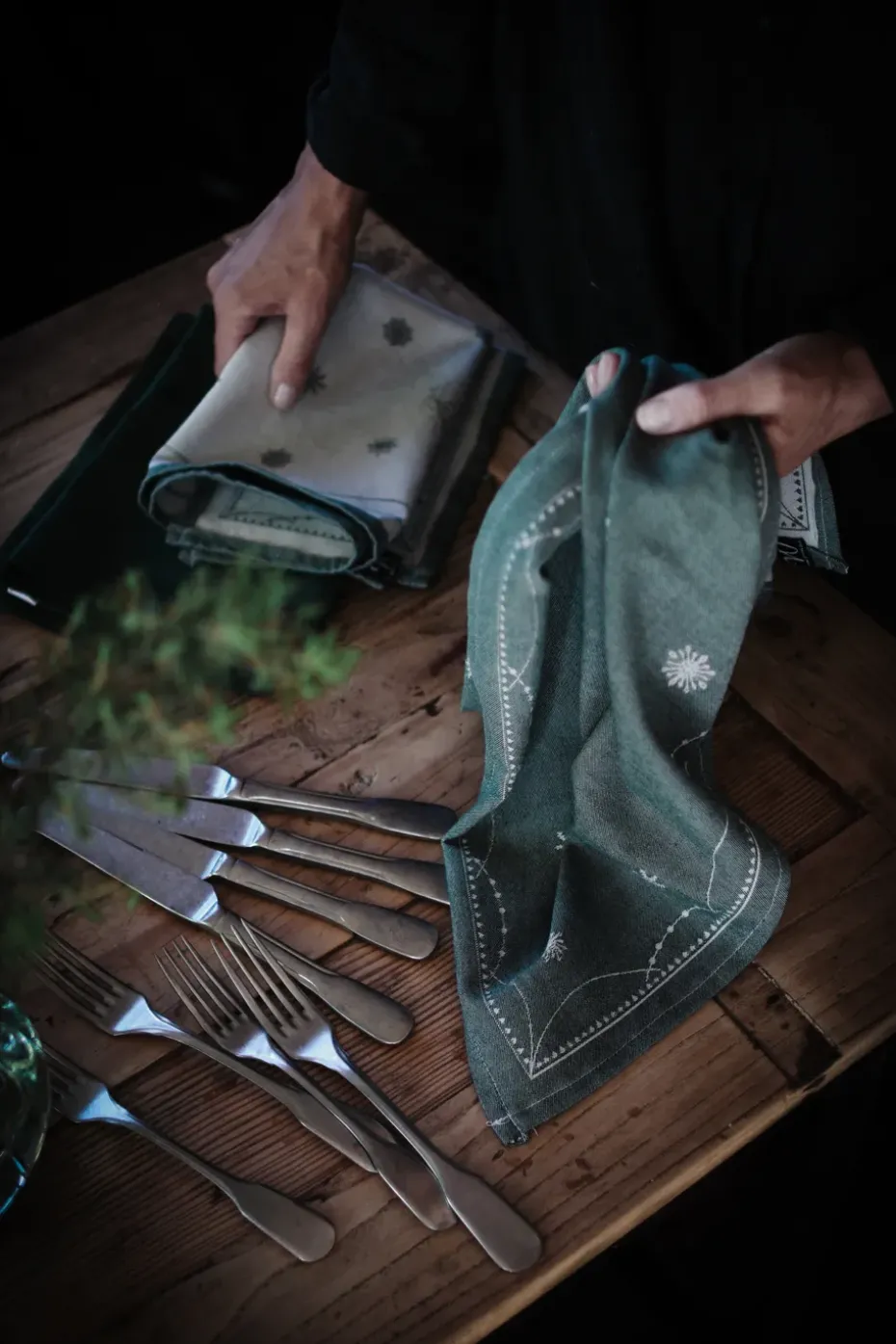Paño de cocina Julemorgen 50x70 cm, Verde